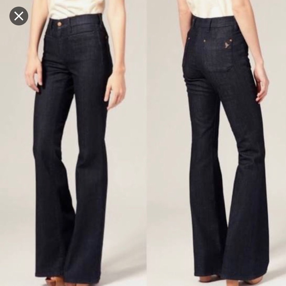 MiH Marrakesh kick flare jeans. Dark blue great quality.